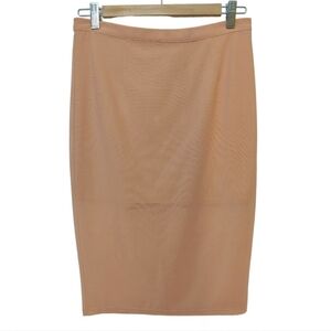 Forever 21 Blush Pink Pencil Skirt With Mesh Size M